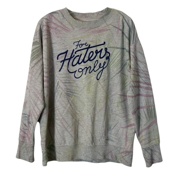 Pull&Bear Gray Sweatshirt with Blue Text - Picture 1 of 8